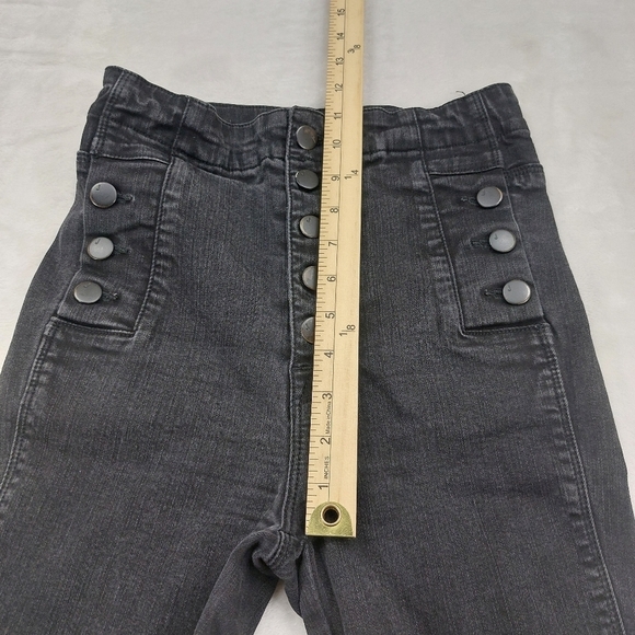 J BRAND JEANS WOMENS BLACK NATASHA BUTTON FLY SKINNY DENIM PANTS SIZE 26 - Picture 4 of 10